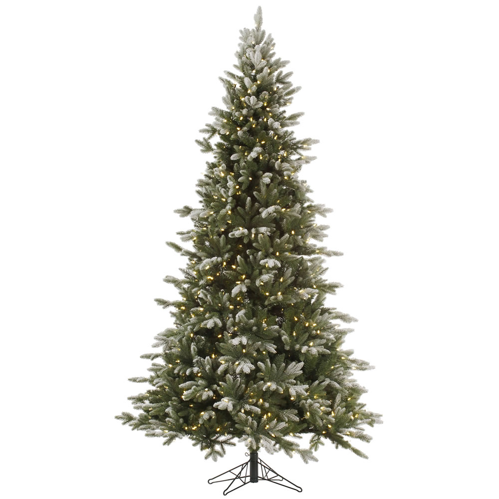 10 Foot Frosted Balsam Fir Artificial Christmas Tree 1450 DuraLit Incandescent Clear Mini Lights