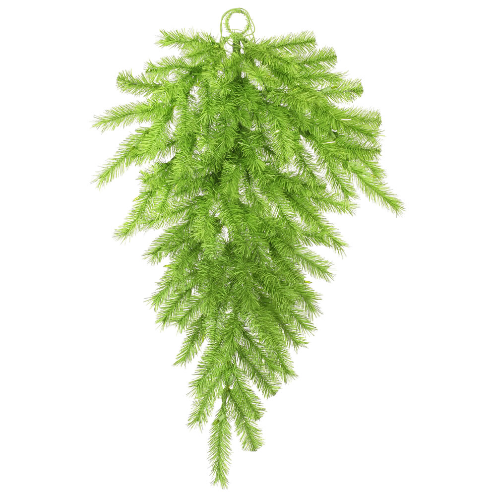 36 Inch Lime Green Tinsel Artificial Halloween Teardrop Unlit