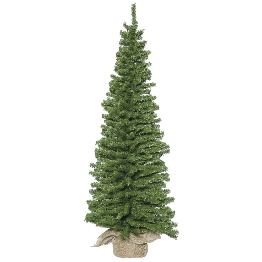 48 Inch Unlit Mini Pine Artificial Christmas Tree Burlap Base