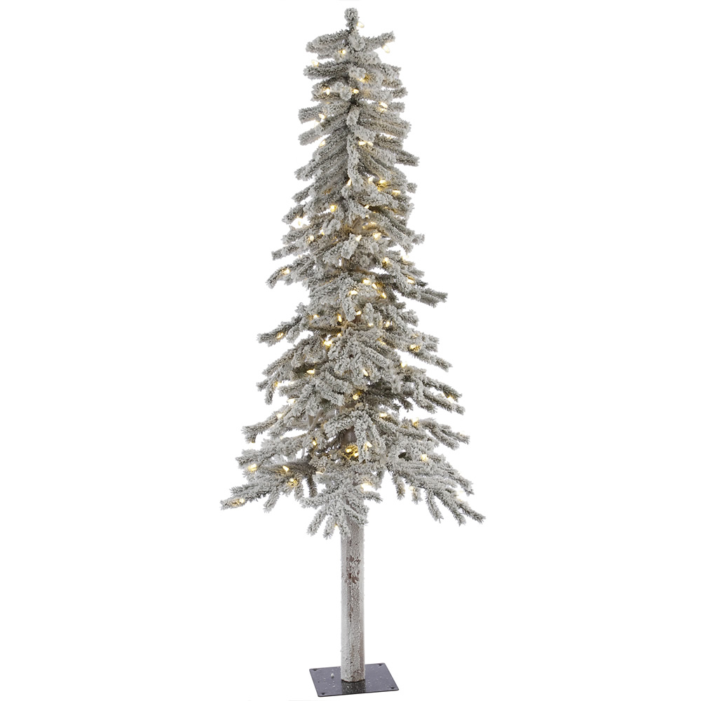 Christmastopia.com 7 Foot Flocked Alpine Artificial Christmas Tree 300 LED M5 Italian Warm White Lights