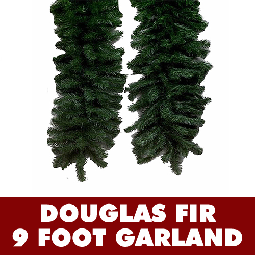 9 Foot Douglas Fir Artificial Christmas Garland Unlit