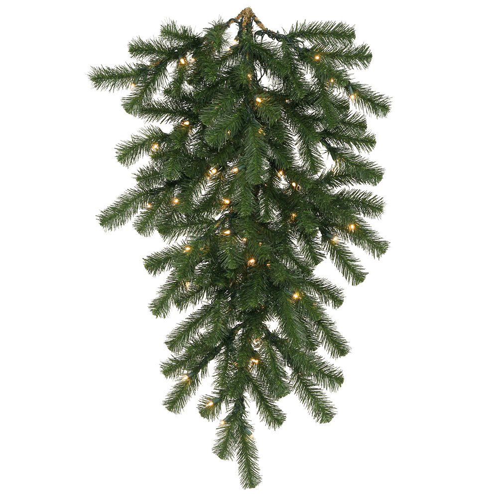 Christmastopia.com - 30 Inch Douglas Fir Artificial Christmas Teardrop 50 LED M5 Italian Warm White LED Lights