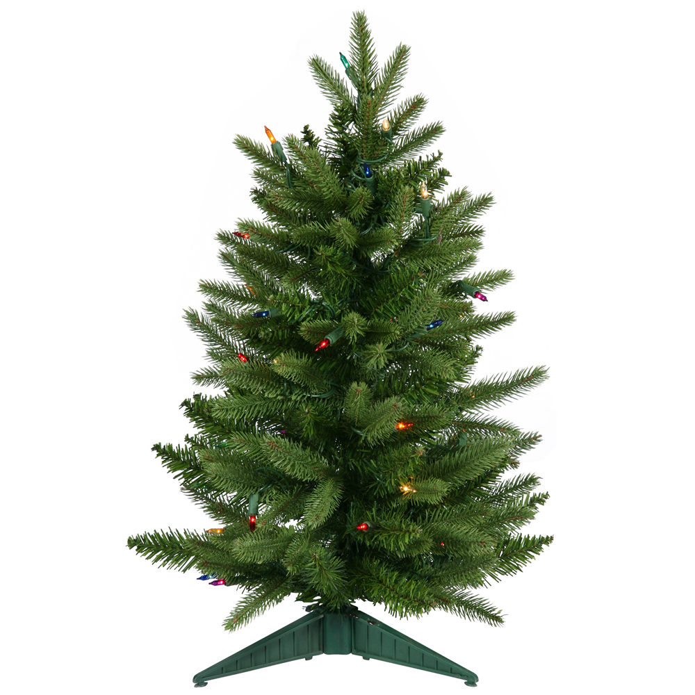2 Foot Frasier Fir Artificial Christmas Tree 50 DuraLit Multi Color Lights