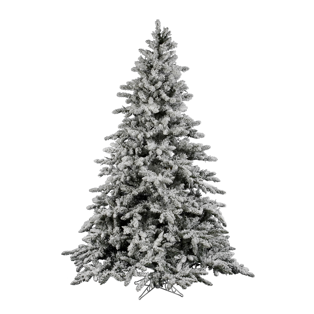 6.5 Foot Flocked Utica Artificial Christmas Tree Unlit