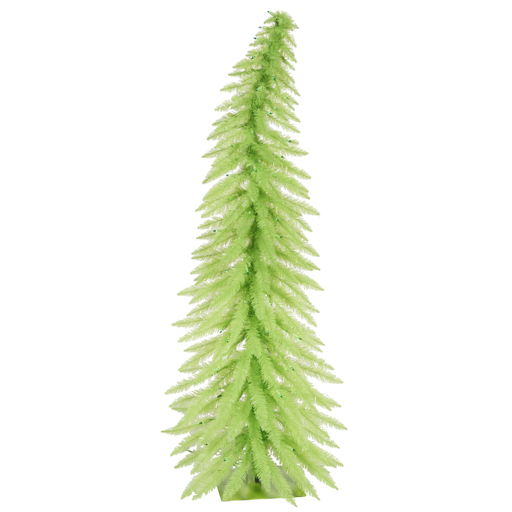 5 Foot Lime Green Whimsical Artificial Christmas Tree 100 Lime Italian LED Lights
