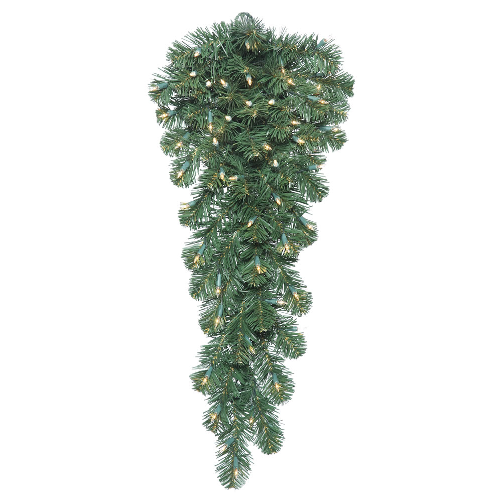 36 Inch Oregon Fir Artificial Christmas Teardrop with 50 Clear Lights