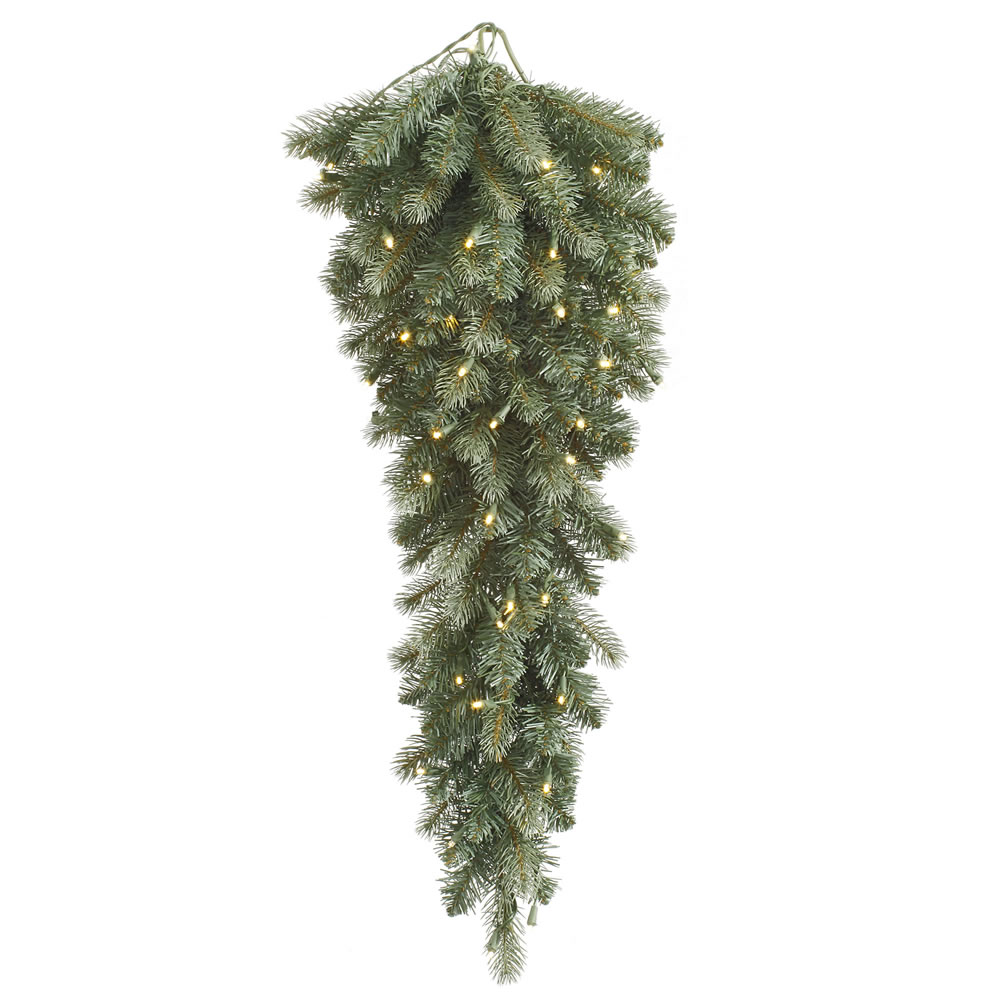 Christmastopia.com 36 Inch Colorado Blue Artificial Christmas Teardrop 40 LED Warm White Lights