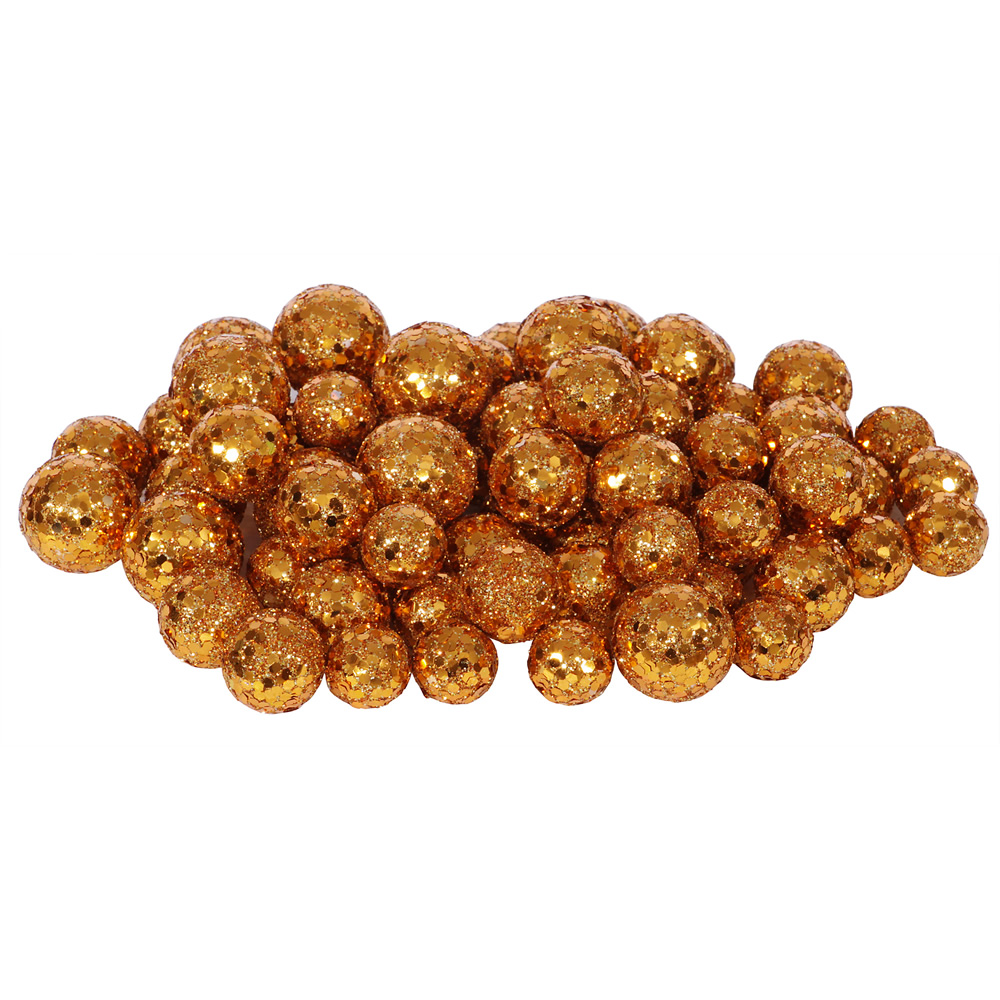 Christmastopia.com - Copper Glitter Sequin Styrofoam Ball Assorted Sizes