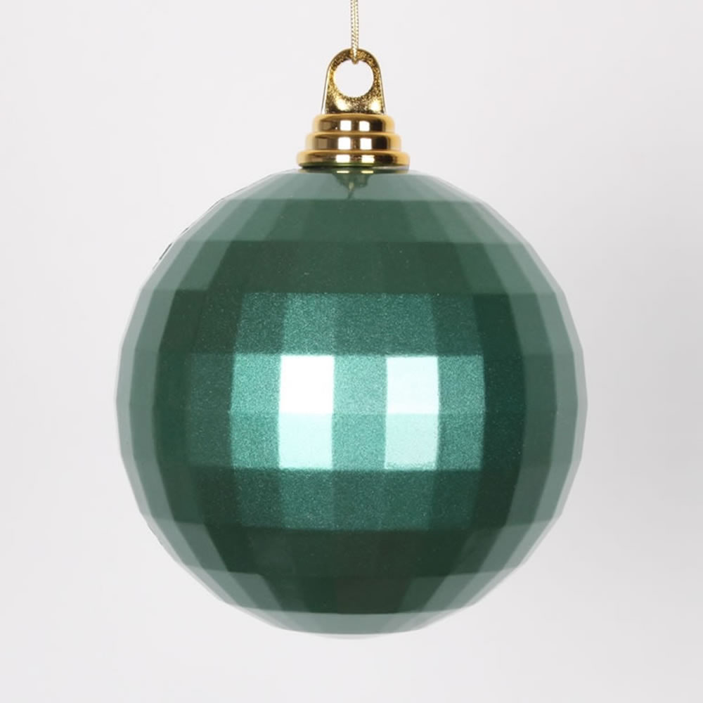 5.5 Inch Emerald Green Candy Finish Mirror Round Christmas Ball Ornament
