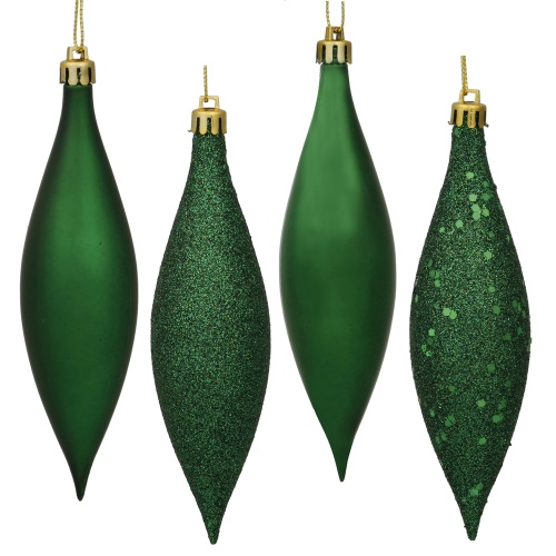 Christmastopia.com 5.5 Inch Emerald Green Drop Christmas Ornament Assorted Finishes