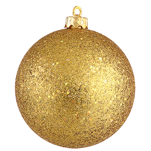 Christmastopia.com - 12 Inch Anique Gold Sequin Round Christmas Ball Ornament Shatterproof UV