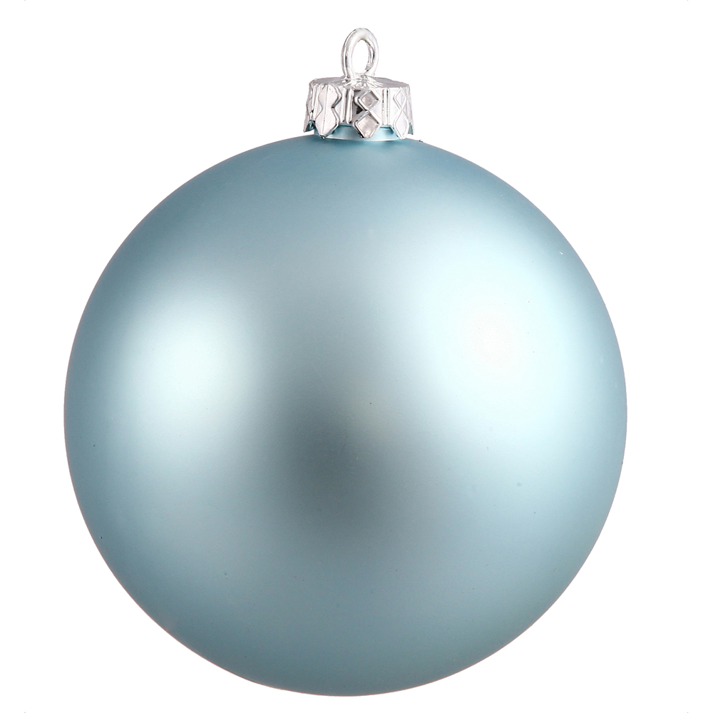 12 Inch Baby Blue Matte Round Shatterproof UV Christmas Ball Ornament