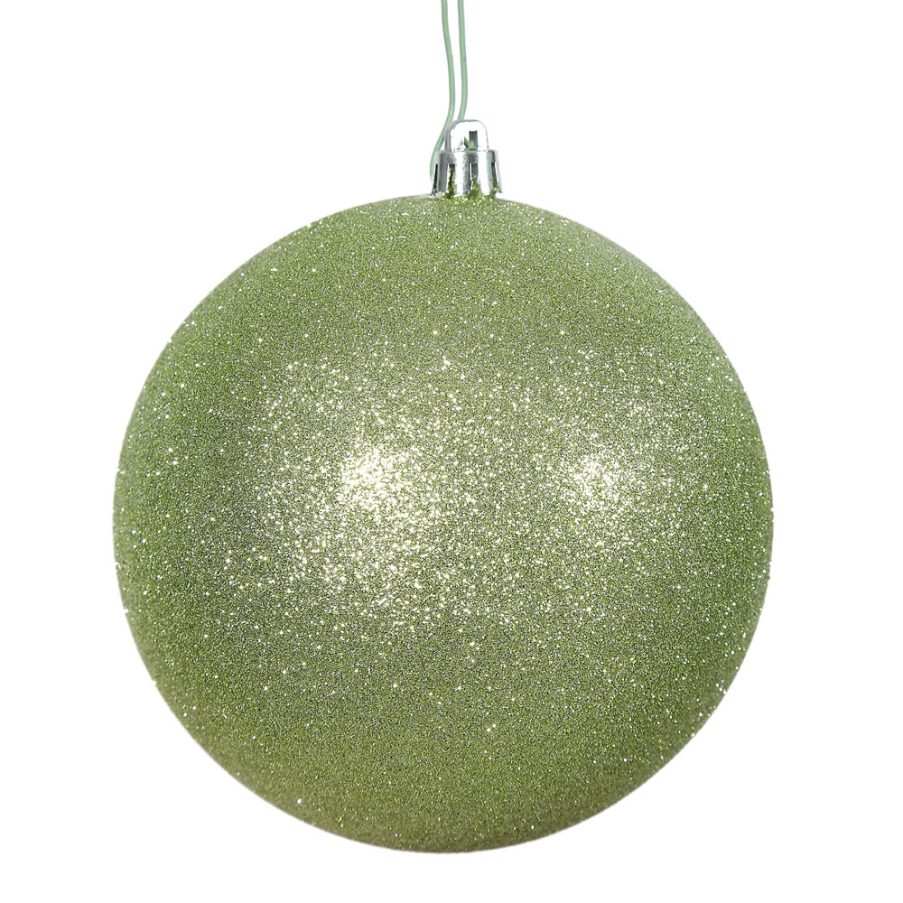 Christmastopia.com 12 Inch Celadon Green Glitter Christmas Ball Ornament Shatterproof