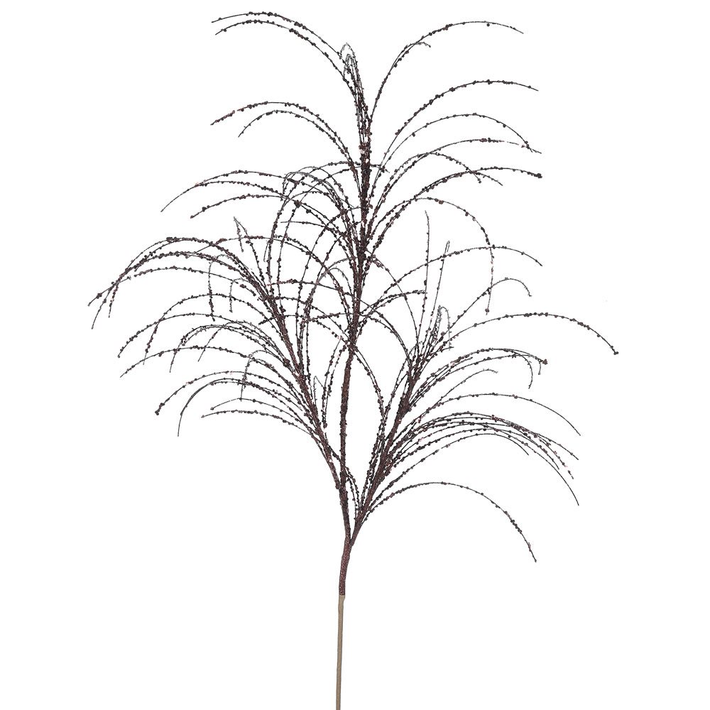 Mocha Glitter Grass Decorative Artificial Wedding Spray