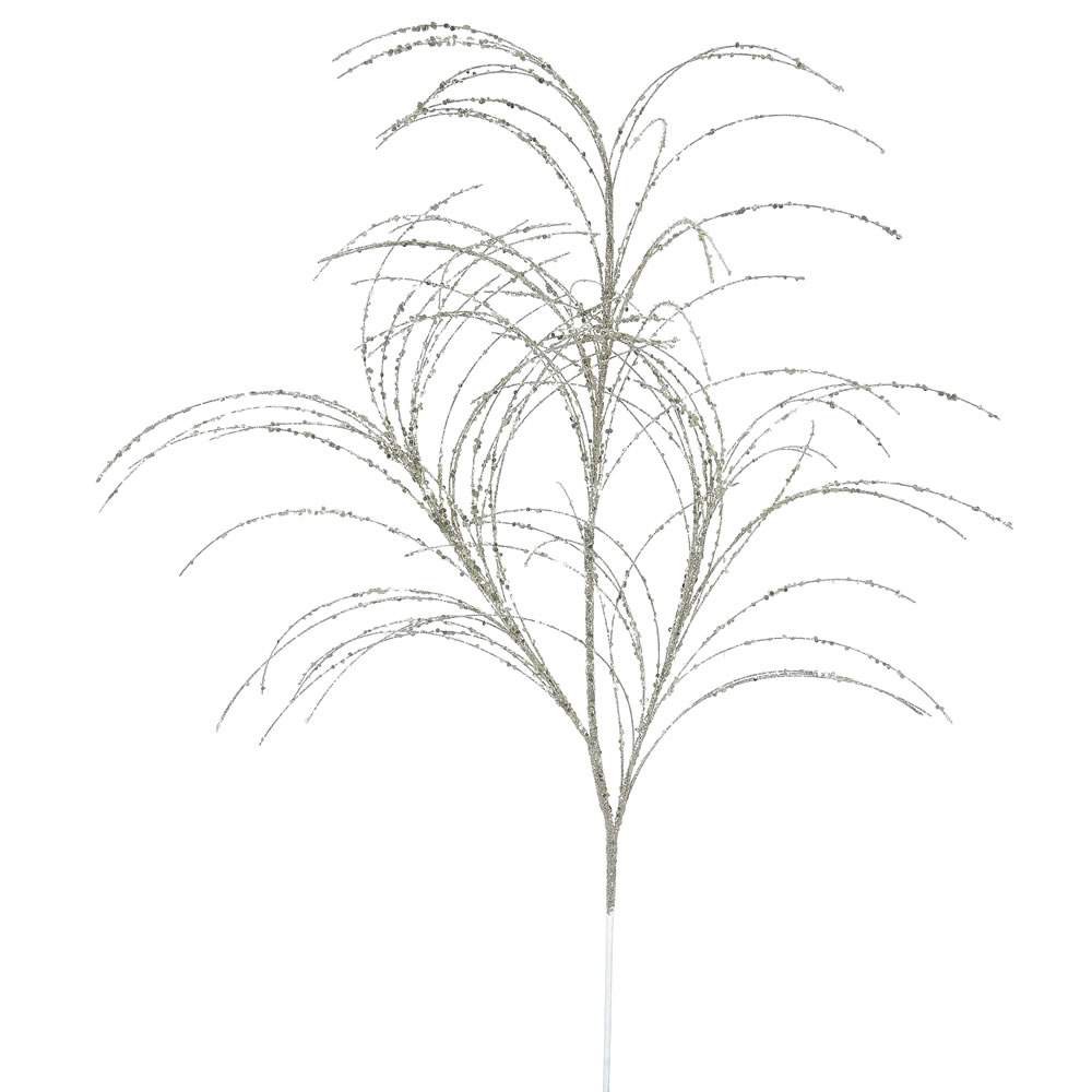Champagne Glitter Grass Decorative Artificial Wedding Spray