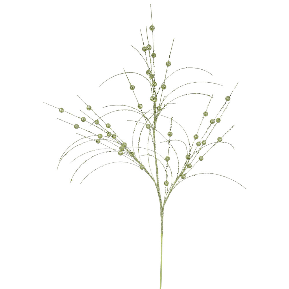 Lime Green Glitter Berry Decorative Artificial Wedding Spray