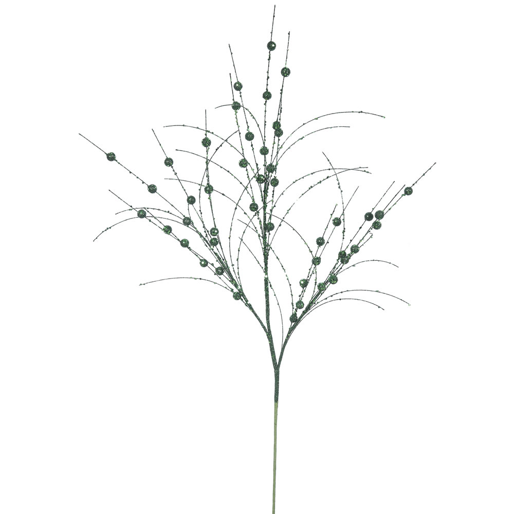 Emerald Green Glitter Berry Decorative Artificial Wedding Spray