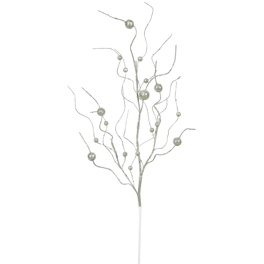 Champagne Glitter Ball Decorative Artificial Wedding Spray