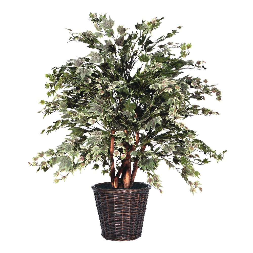 Christmastopia.com 4 Foot Frosted Silver Maple Potted Artificial Plant