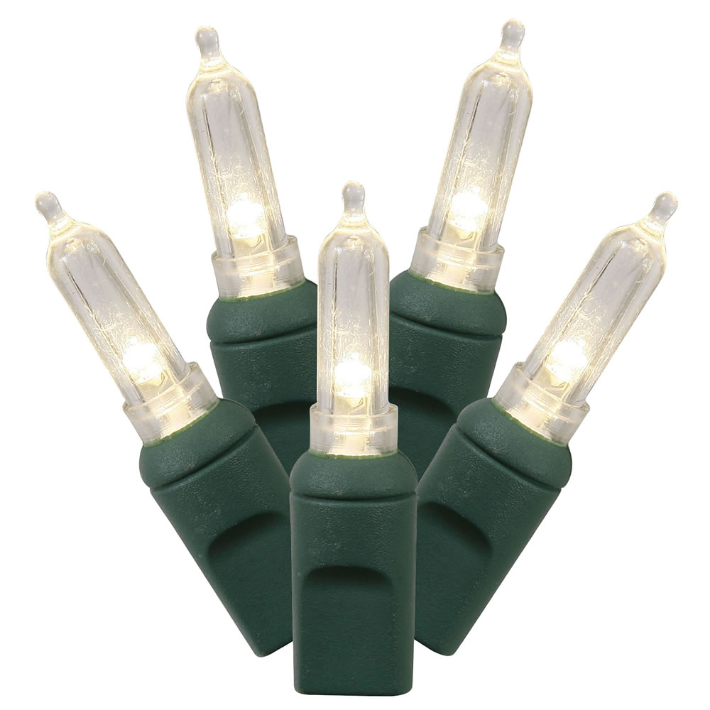 Christmastopia.com 50 Commercial Grade LED M5 Italian Smooth Warm White Christmas Mini Light Set Polybag