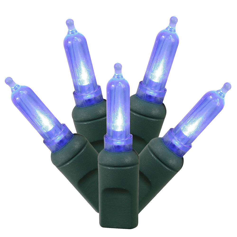 Christmastopia.com 50 Commercial Grade LED M5 Italian Smooth Blue Christmas Mini Light Set