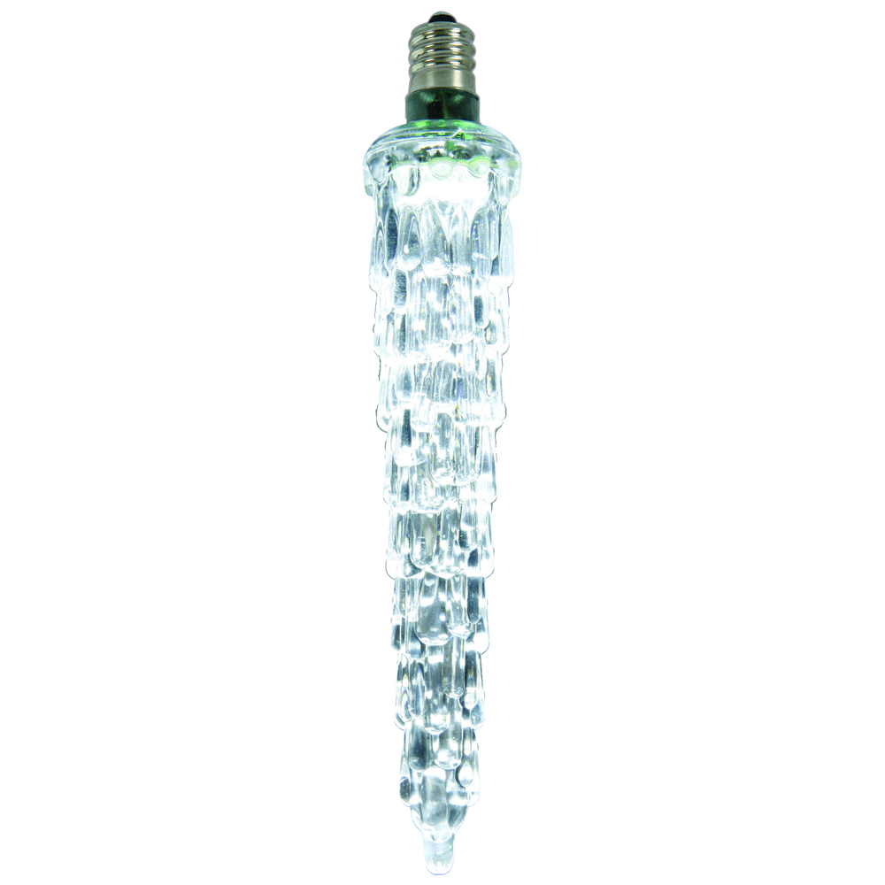 5 Inch LED C7 Steady Cool White Icicle Christmas Light Replacement Bulb