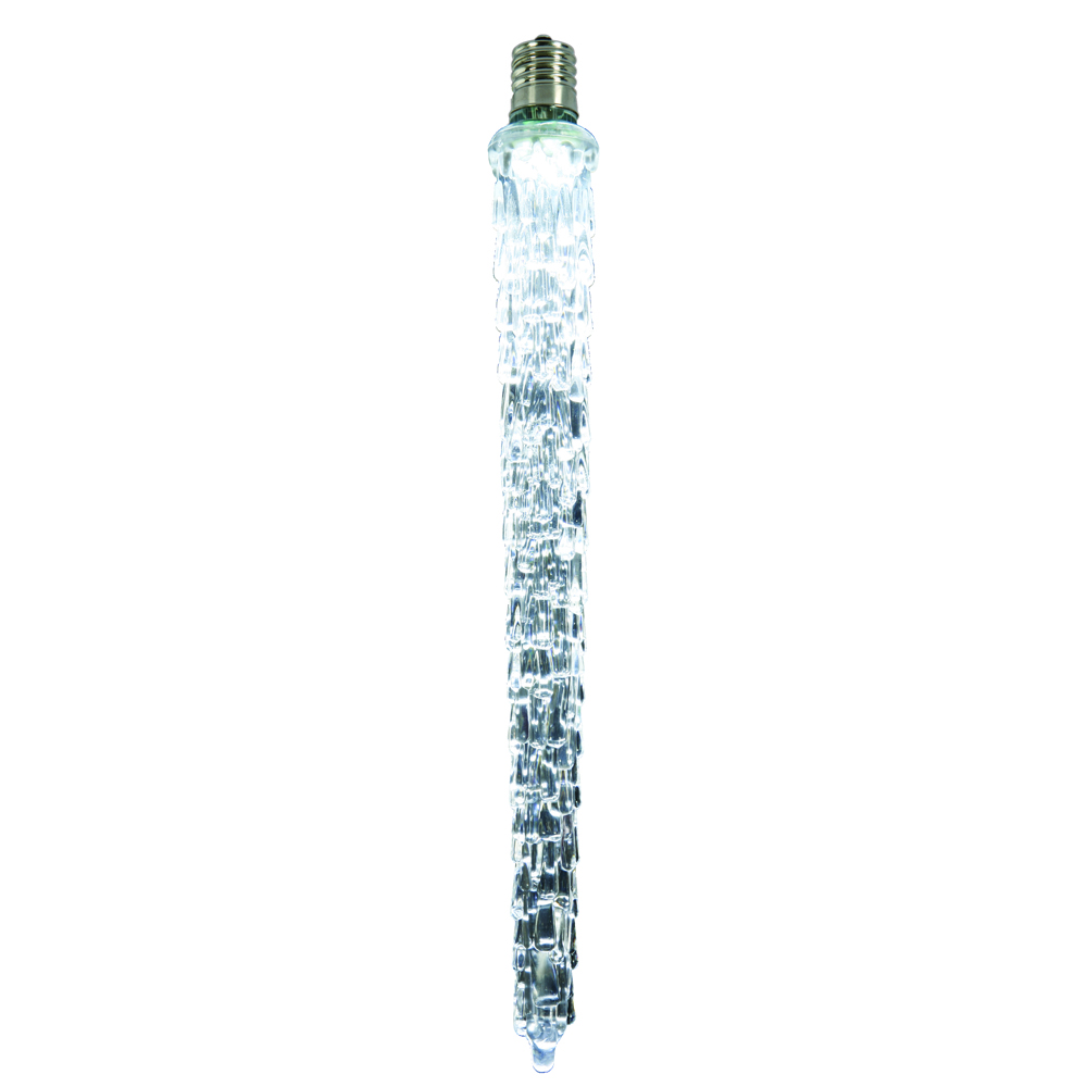 Christmastopia.com 12 Inch LED C7 Animated Cool White Icicle Christmas Light Replacement Bulb