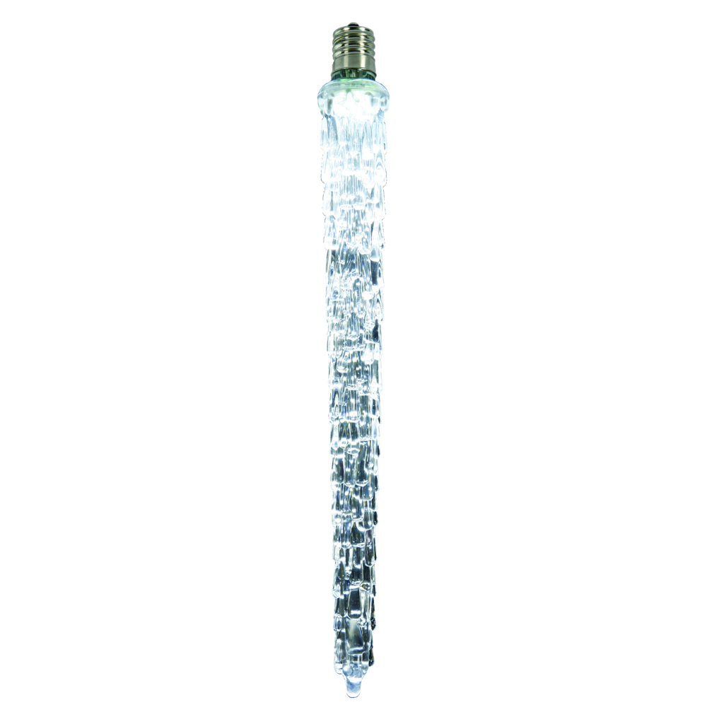 24 Inch LED C7 Animated Cool White Icicle Christmas Light Replacement Bulb