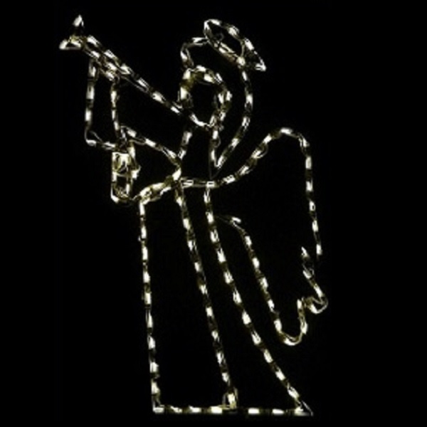 Angel with Trumpet LED Lighted Outdoor Christmas Decoration  Large