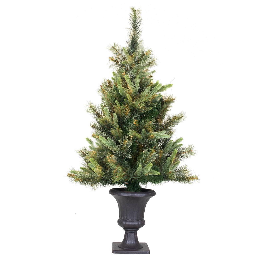 3.5 Foot Cashmere Pine Potted Artificial Christmas Tree Unlit