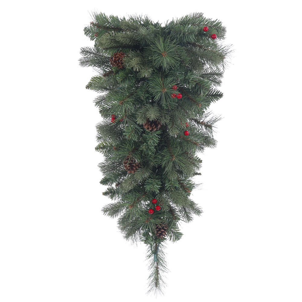 30 Inch Wesley Mixed Pine Artificial Christmas Teardrop Unlit