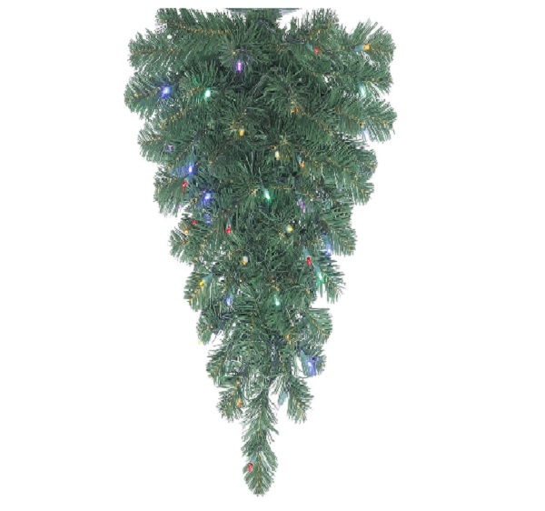36 Inch Oregon Fir Artificial Christmas Teardrop with 50 Multi Color LED 5MM Single Mold Wide Angle Polka Dot Lights