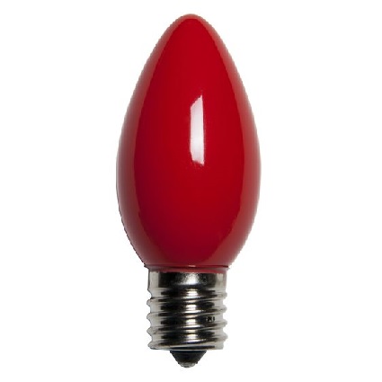 Incandescent C7 Ceramic Red Night Light Replacement Bulbs - Box of 25