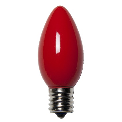 Incandescent C9 Ceramic Red Replacement Bulbs - Case of 1000