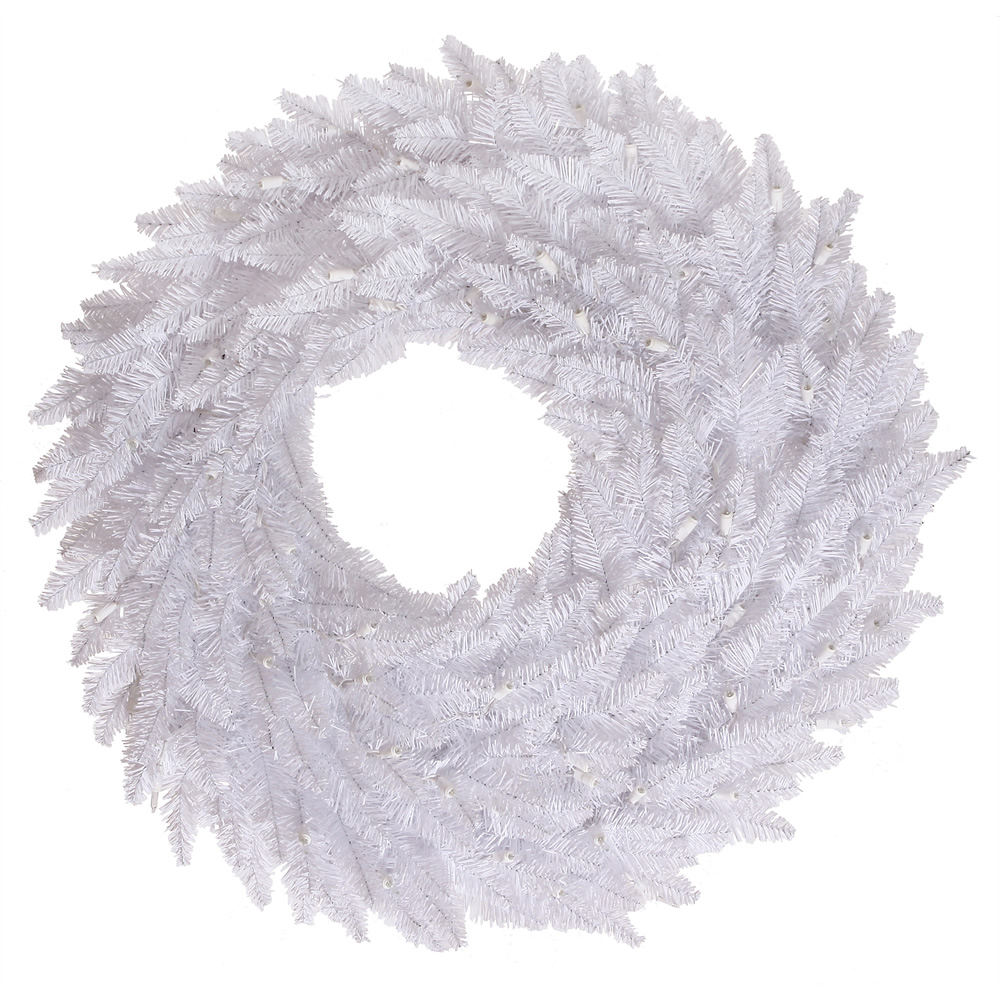 24 Inch White Fir Artificial Christmas Wreath Unlit