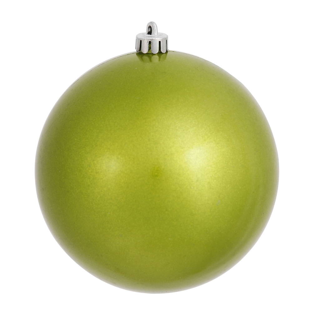 8 Inch Lime Green Candy Christmas Ball Ornament Shatterproof