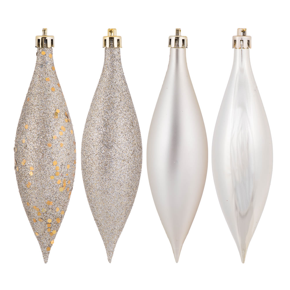 5.5 Inch Champagne Drop Christmas Ornament Assorted Finishes