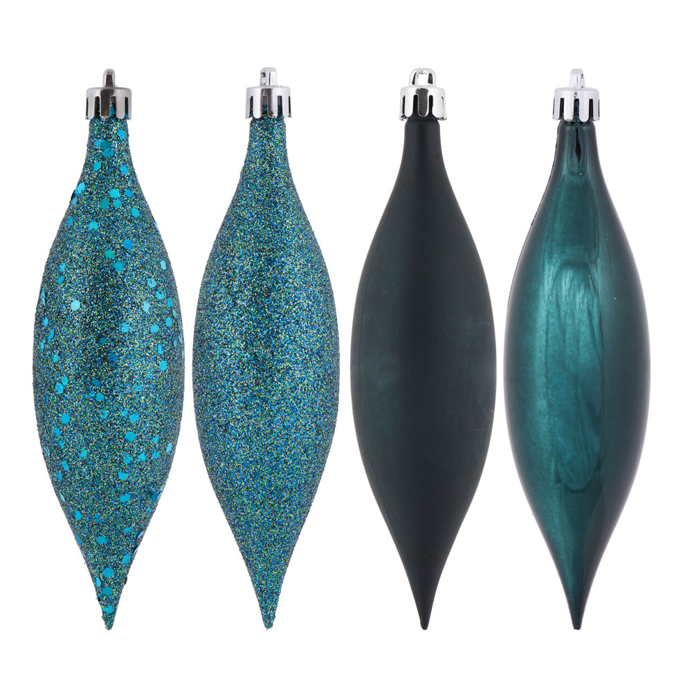 5.5 Inch Sea Blue Drop Christmas Ornament Assorted Finishes