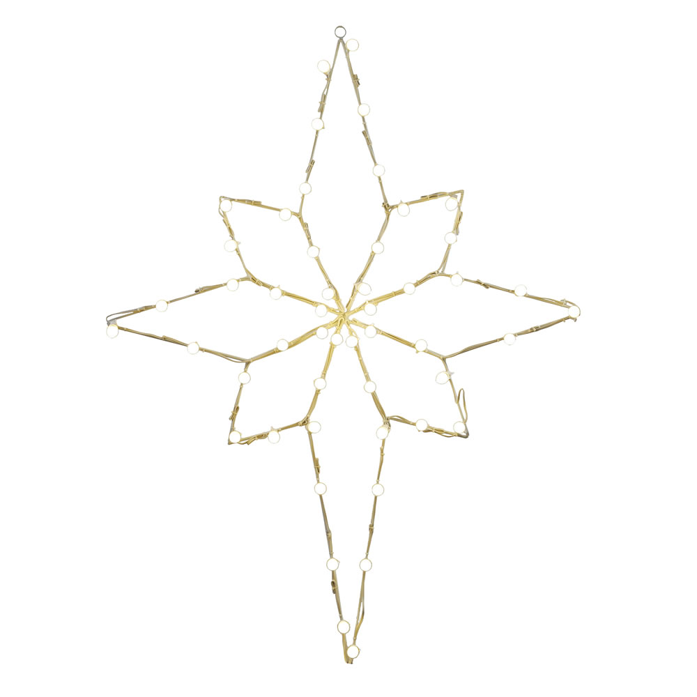 Christmastopia.com - Lighted Bethlehem Star Wire Frame Decoration 50 C7 Lights