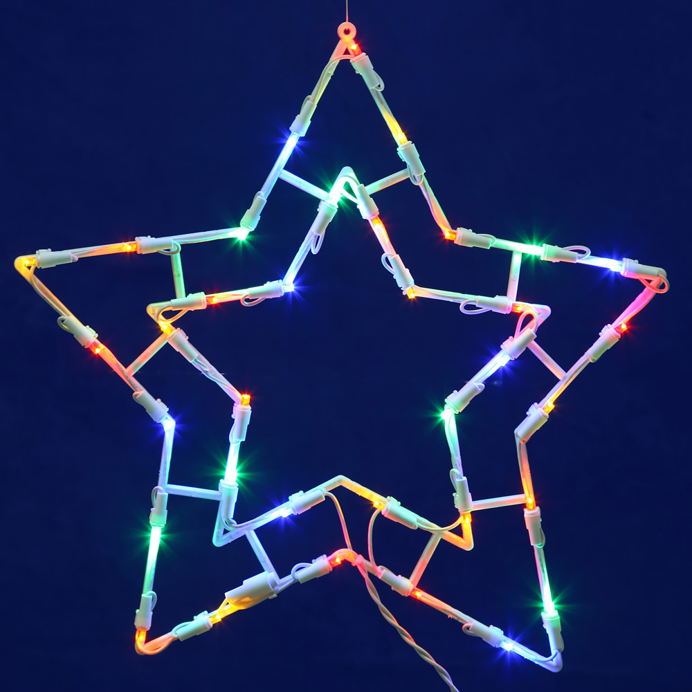 Star LED Lighted Window Christmas Decoration 35 LED 5MM Wide Angle Polka Dot Lights
