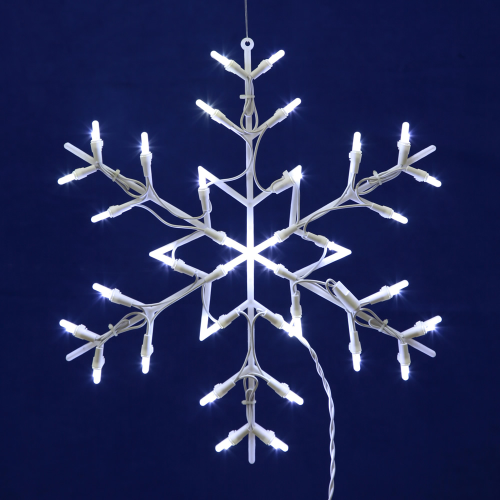 Snowflake LED Lighted Window Christmas Decoration 35 LED 5MM Wide Angle Polka Dot Lights