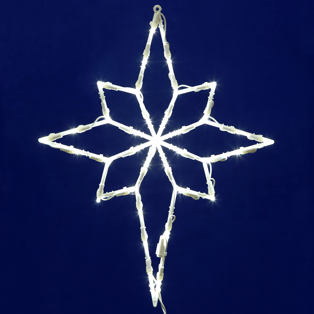 Star of Bethlehem LED Lighted Window Christmas Decoration 35 LED 5MM Wide Angle Polka Dot Pure White Lights