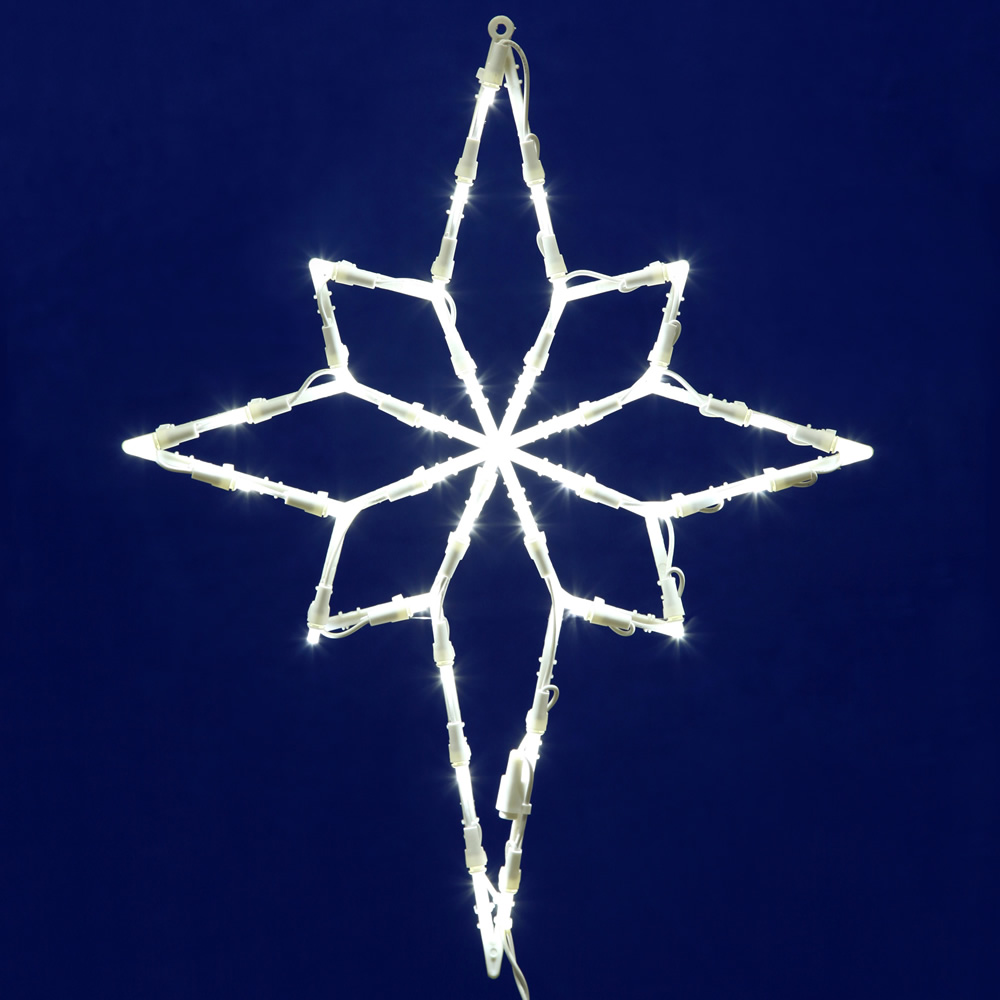 Christmastopia.com Star of Bethlehem LED Lighted Window Christmas Decoration 35 LED 5MM Wide Angle Polka Dot Pure White Lights
