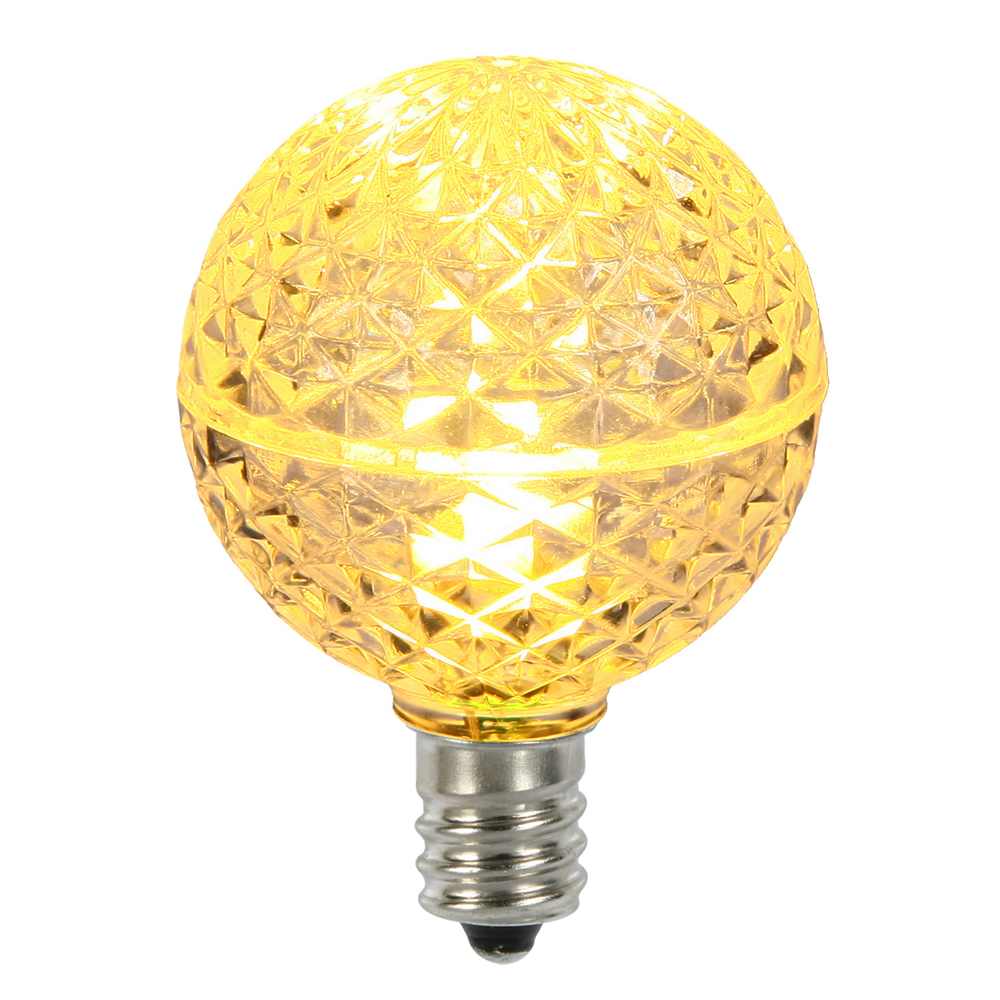 25 LED G40 Globe Warm White Faceted Retrofit Night Light C7 Socket Replacement Bulbs